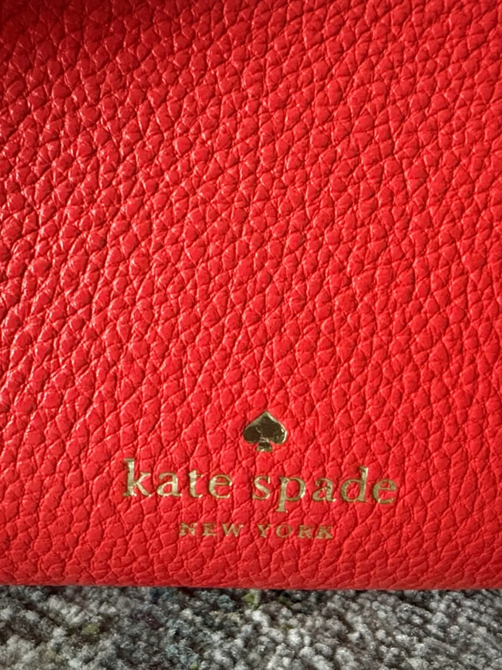 kate spade New York Orange Leather Bucket Bag